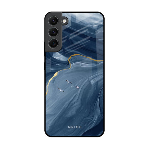 Deep Ocean Marble Glossy Case for Samsung Galaxy S22 Plus 5G