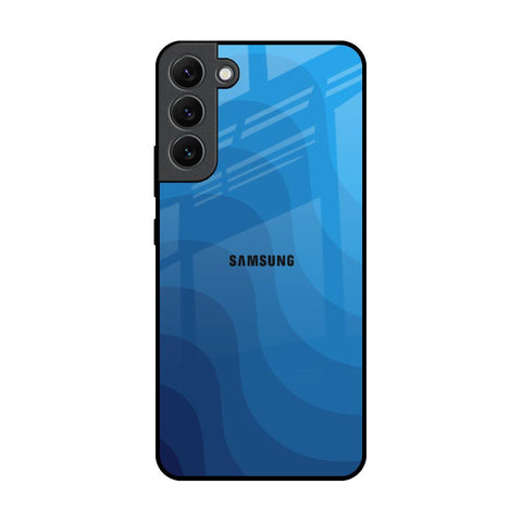 Blue Wave Abstract Glossy Case for Samsung Galaxy S22 Plus 5G