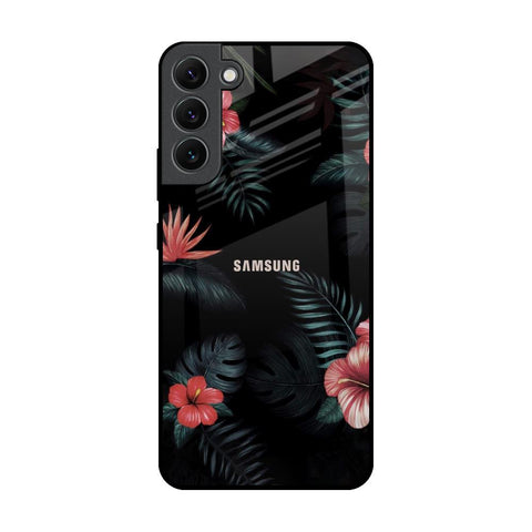 Tropical Art Flower Glossy Case for Samsung Galaxy S22 Plus 5G