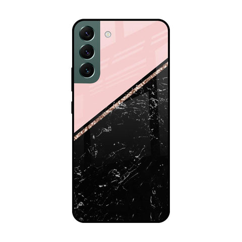 Marble Texture Pink Glossy Case For Samsung Galaxy S22 Plus 5G