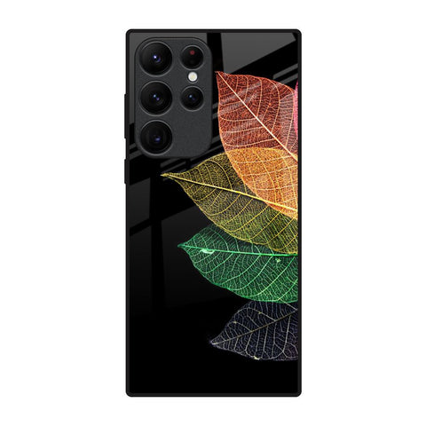Colorful Leaves Glossy Case for Samsung Galaxy S22 Ultra 5G