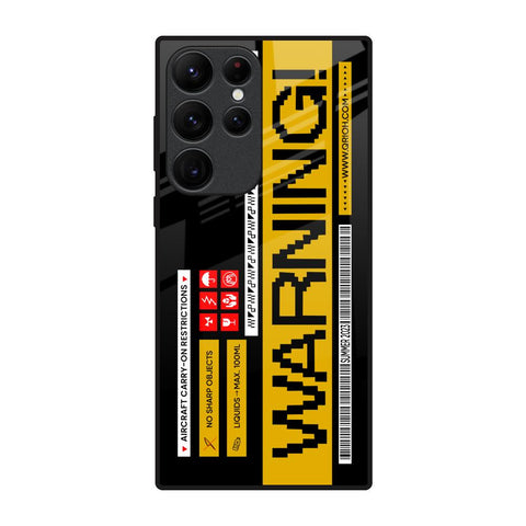 Aircraft Warning Glossy Case for Samsung Galaxy S22 Ultra 5G