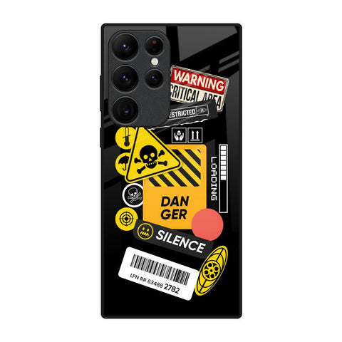 Danger Signs Glossy Case for Samsung Galaxy S22 Ultra 5G