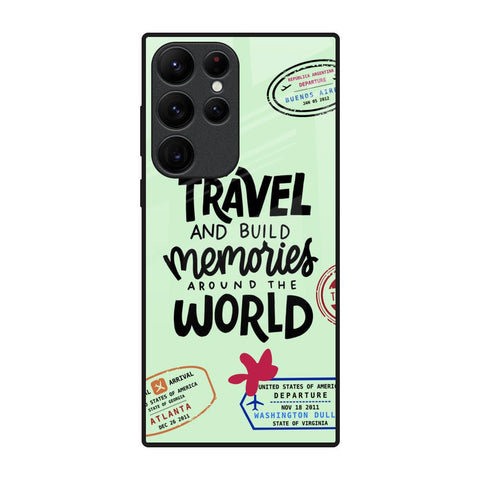 Travel Stamps Glossy Case for Samsung Galaxy S22 Ultra 5G