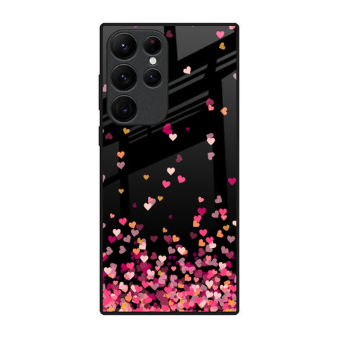 Heart Rain Fall Glossy Case For Samsung Galaxy S22 Ultra 5G