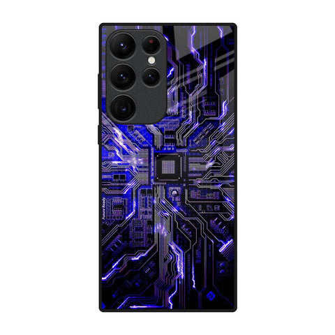 Techno Color Pattern Glossy Case For Samsung Galaxy S22 Ultra 5G