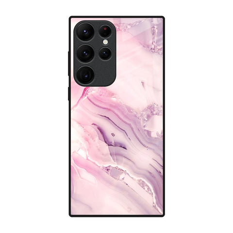 Diamond Pink Gradient Glossy Case For Samsung Galaxy S22 Ultra 5G