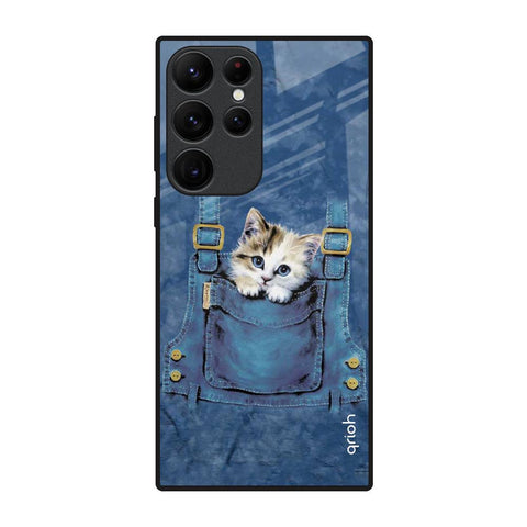 Kitty In Pocket Glossy Case For Samsung Galaxy S22 Ultra 5G
