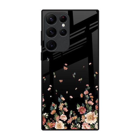 Floating Floral Print Glossy Case for Samsung Galaxy S22 Ultra 5G