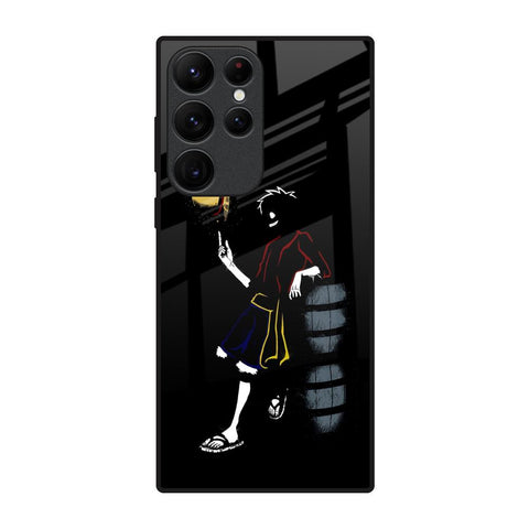 Luffy Line Art Glossy Case for Samsung Galaxy S22 Ultra 5G