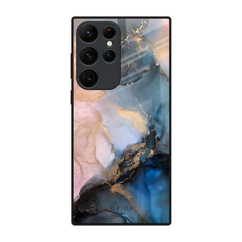 Marble Ink Abstract Glossy Case for Samsung Galaxy S22 Ultra 5G