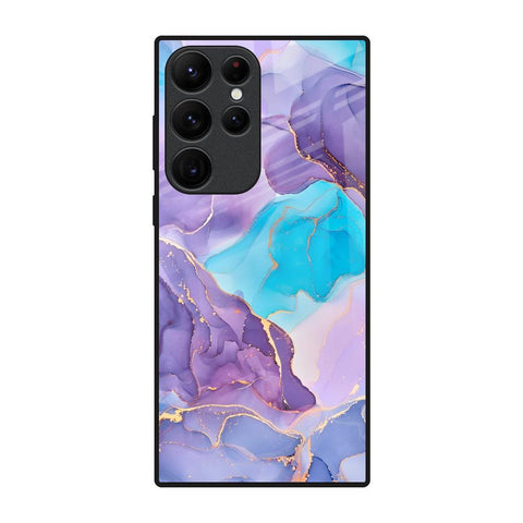 Alcohol ink Marble Glossy Case for Samsung Galaxy S22 Ultra 5G