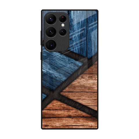Wooden Tiles Glossy Case for Samsung Galaxy S22 Ultra 5G