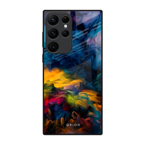 Multicolor Oil Painting Glossy Case for Samsung Galaxy S22 Ultra 5G