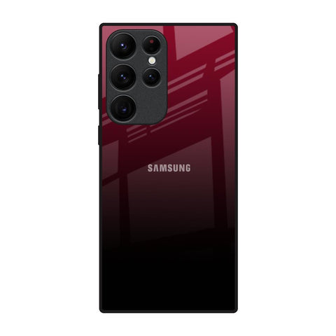 Wine Red Glossy Case For Samsung Galaxy S22 Ultra 5G