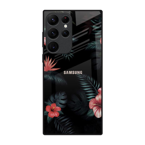 Tropical Art Flower Glossy Case for Samsung Galaxy S22 Ultra 5G