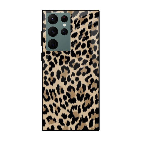 Leopard Seamless Glossy Case For Samsung Galaxy S22 Ultra 5G