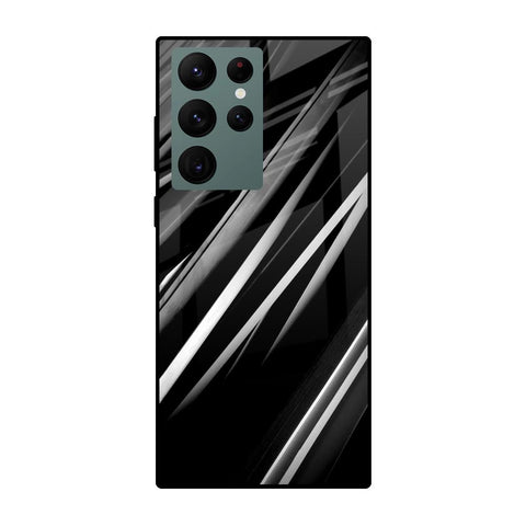Black & Grey Gradient Glossy Case For Samsung Galaxy S22 Ultra 5G