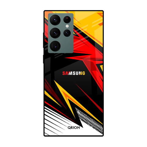 Race Jersey Pattern Glossy Case For Samsung Galaxy S22 Ultra 5G