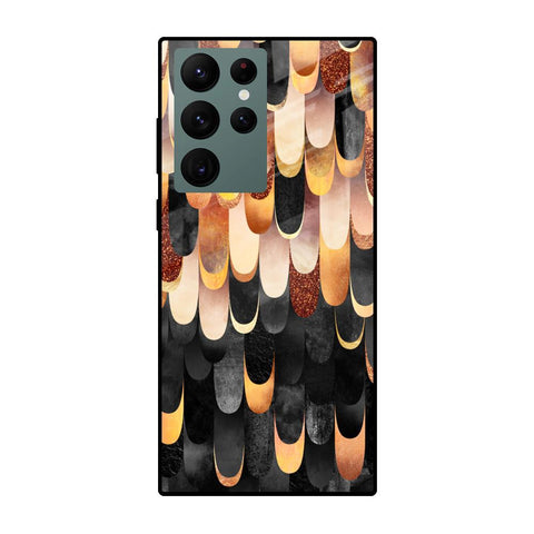 Bronze Abstract Glossy Case for Samsung Galaxy S22 Ultra 5G