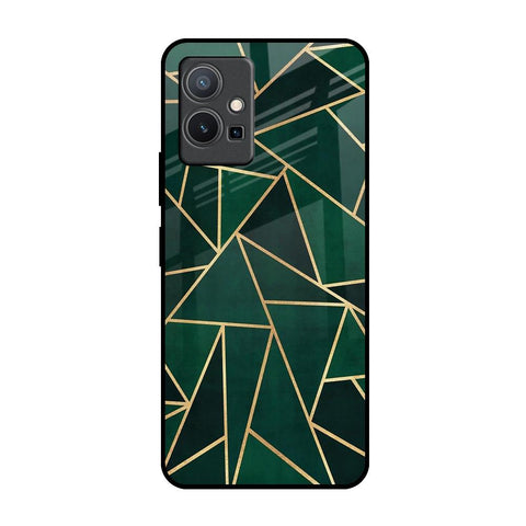 Abstract Green Glossy Case For Vivo Y75 5G