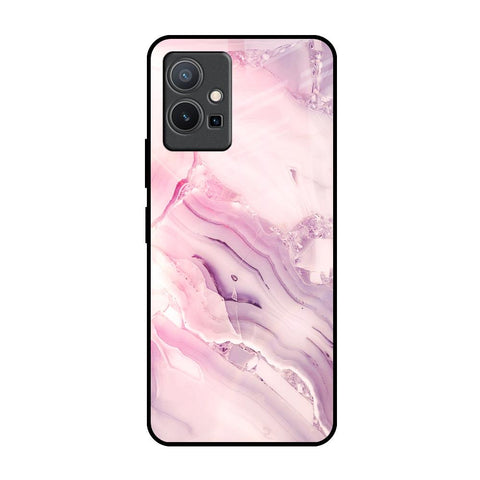 Diamond Pink Gradient Glossy Case For Vivo Y75 5G