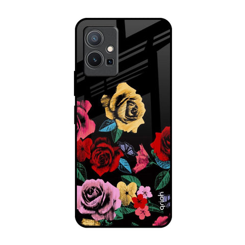 Floral Decorative Glossy Case For Vivo Y75 5G