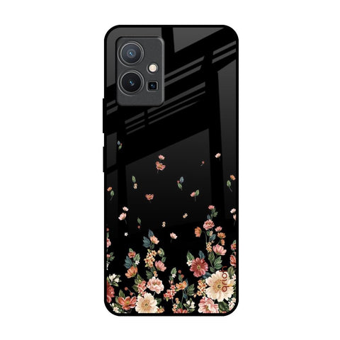 Floating Floral Print Glossy Case for Vivo Y75 5G
