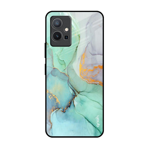 Green Marble Glossy Case for Vivo Y75 5G