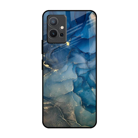 Blue Cool Marble Glossy Case for Vivo Y75 5G