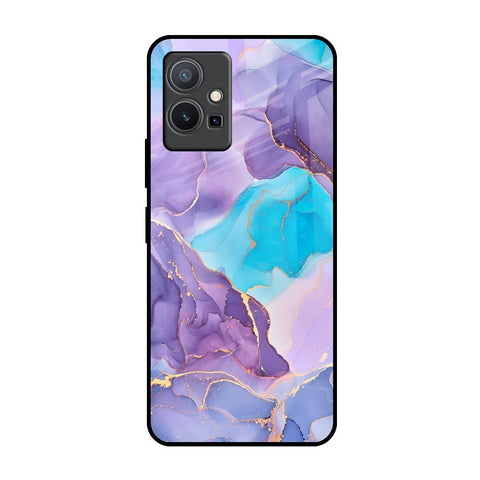 Alcohol ink Marble Glossy Case for Vivo Y75 5G