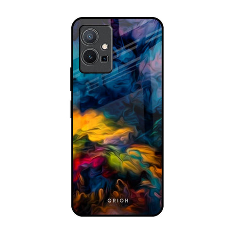 Multicolor Oil Painting Glossy Case for Vivo Y75 5G