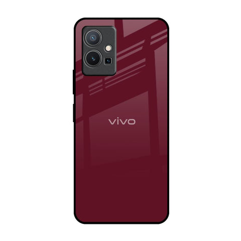 Classic Burgundy Glossy Case for Vivo Y75 5G