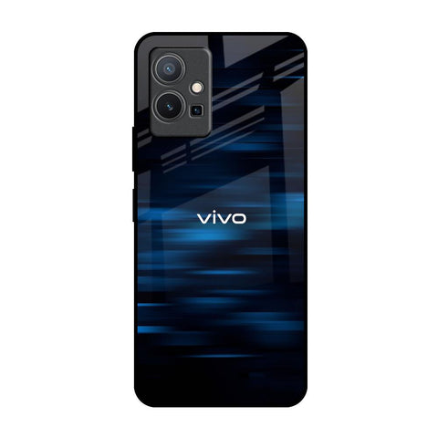 Blue Rough Abstract Glossy Case for Vivo Y75 5G