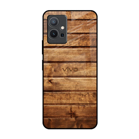 Wooden Planks Glossy Case for Vivo Y75 5G