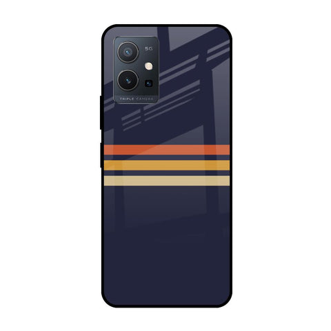 Tricolor Stripes Glossy Case For Vivo Y75 5G