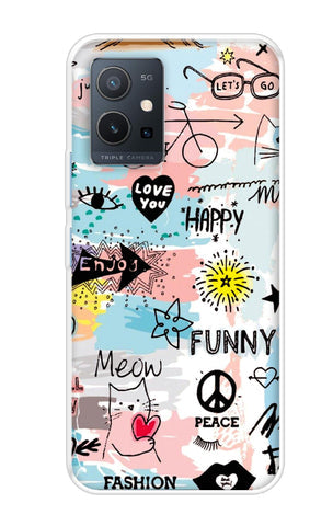 Happy Doodle Soft Cover for Vivo Y75 5G