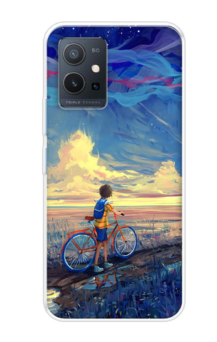 Riding Bicycle to Dreamland Soft Cover for Vivo Y75 5G