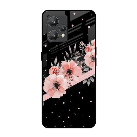 Floral Black Band Glossy Case For Realme 9 Pro Plus
