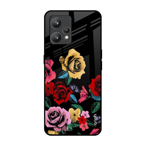 Floral Decorative Glossy Case For Realme 9 Pro Plus