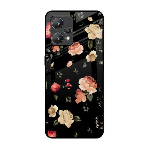 Black Spring Floral Glossy Case for Realme 9 Pro Plus