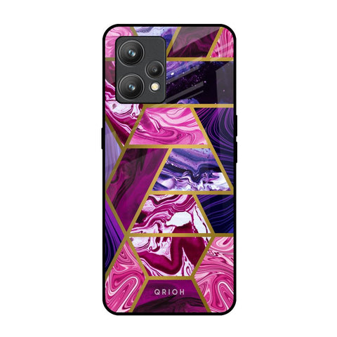 Electroplated Geometric Marble Glossy Case for Realme 9 Pro Plus
