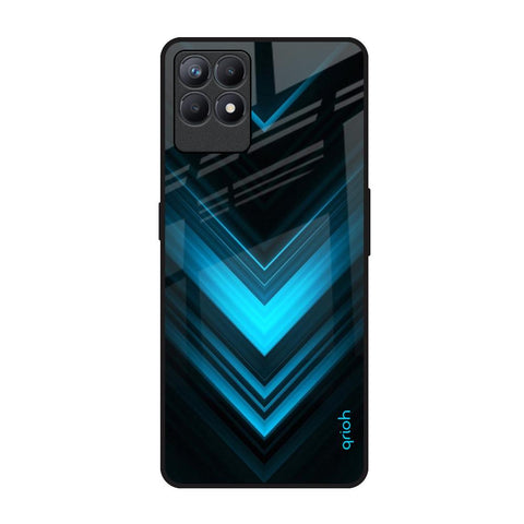 Vertical Blue Arrow Glossy Case For Realme Narzo 50