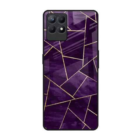 Geometric Purple Glossy Case For Realme Narzo 50