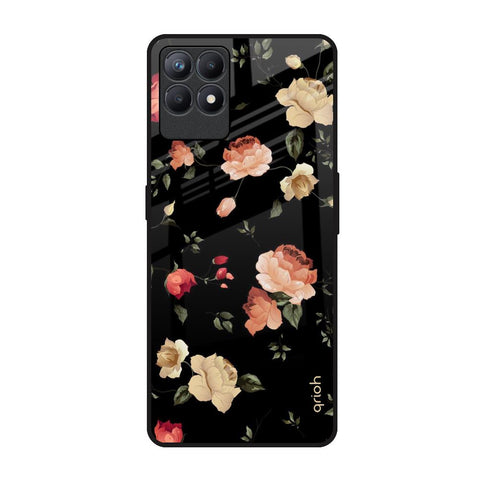 Black Spring Floral Glossy Case for Realme Narzo 50