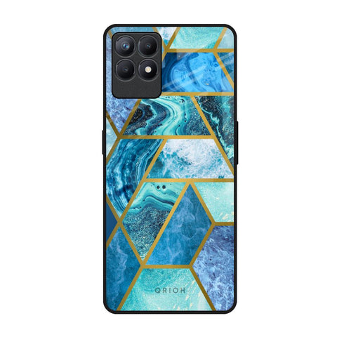 Turquoise Geometrical Marble Glossy Case for Realme Narzo 50