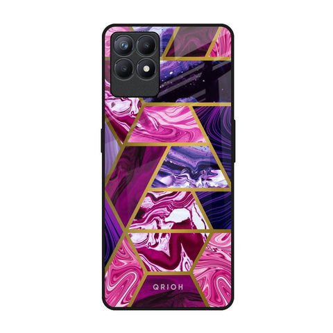Electroplated Geometric Marble Glossy Case for Realme Narzo 50