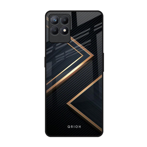 Sleek Golden & Navy Glossy Case for Realme Narzo 50