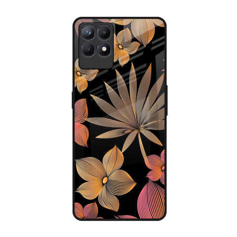 Lines Pattern Flowers Glossy Case for Realme Narzo 50