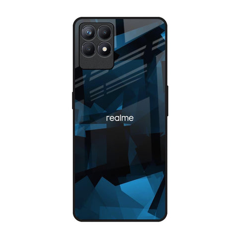 Polygonal Blue Box Glossy Case For Realme Narzo 50